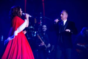 Jamie performing a duet with Jane McDonald